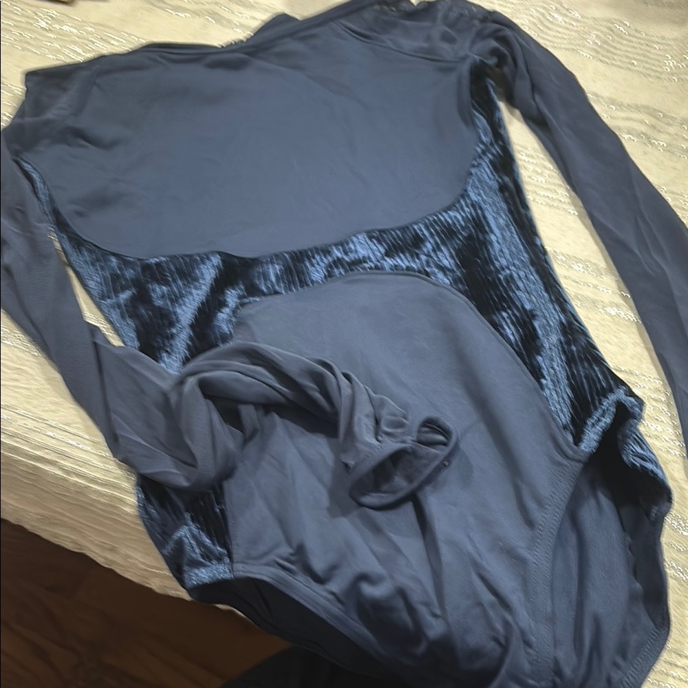 Bloch navy ballet leotard